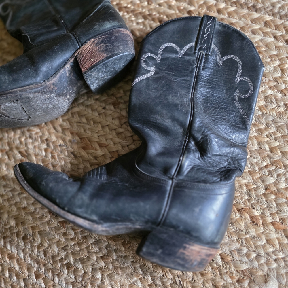 J. Chisholm Black Cowboy Boots